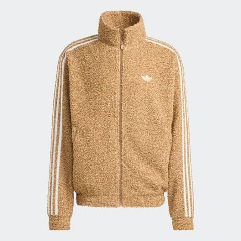 新品】adidas ファイヤーバード トラックトップ ジャケット 茶✖️白 M