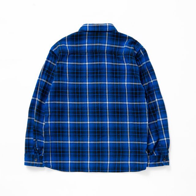 RATS COTTON FLANNEL BLUE CHECK SHIRT | MAROON