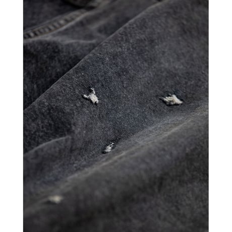 ANACHRONORM FRONT TUCK REMAKED BLACK DENIM JACKET BLACK (REMAKE)