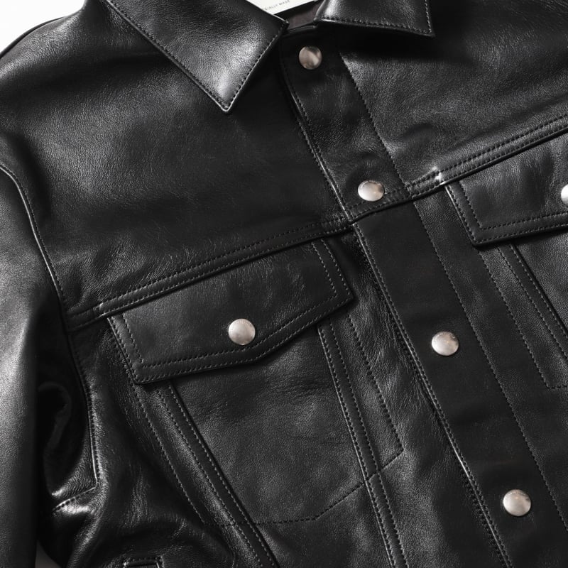 beautiful people vintage leather jean jacket |