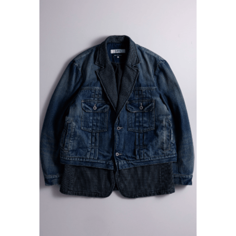 FDMTL FA26JK42U PLEATS LAPEL JACKET 3YR WASH
