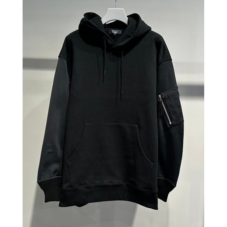 COMME des GARCONS HOMME MILITALY MIX SWEAT HOODY（BLACK）