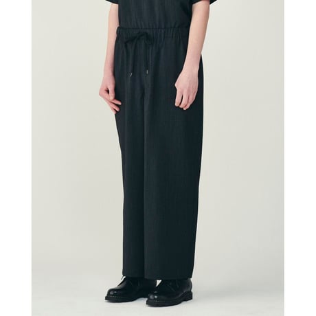 marka Wool seersucker / Wide Cylinder Fit Easy Pants