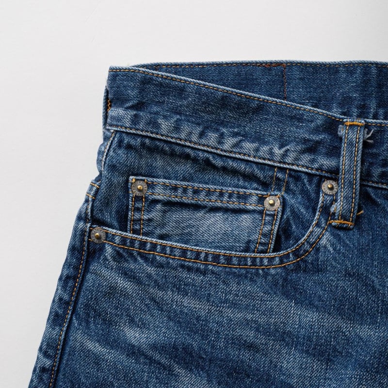 RATS VINTAGE WASH DENIM PANTS | MAROON