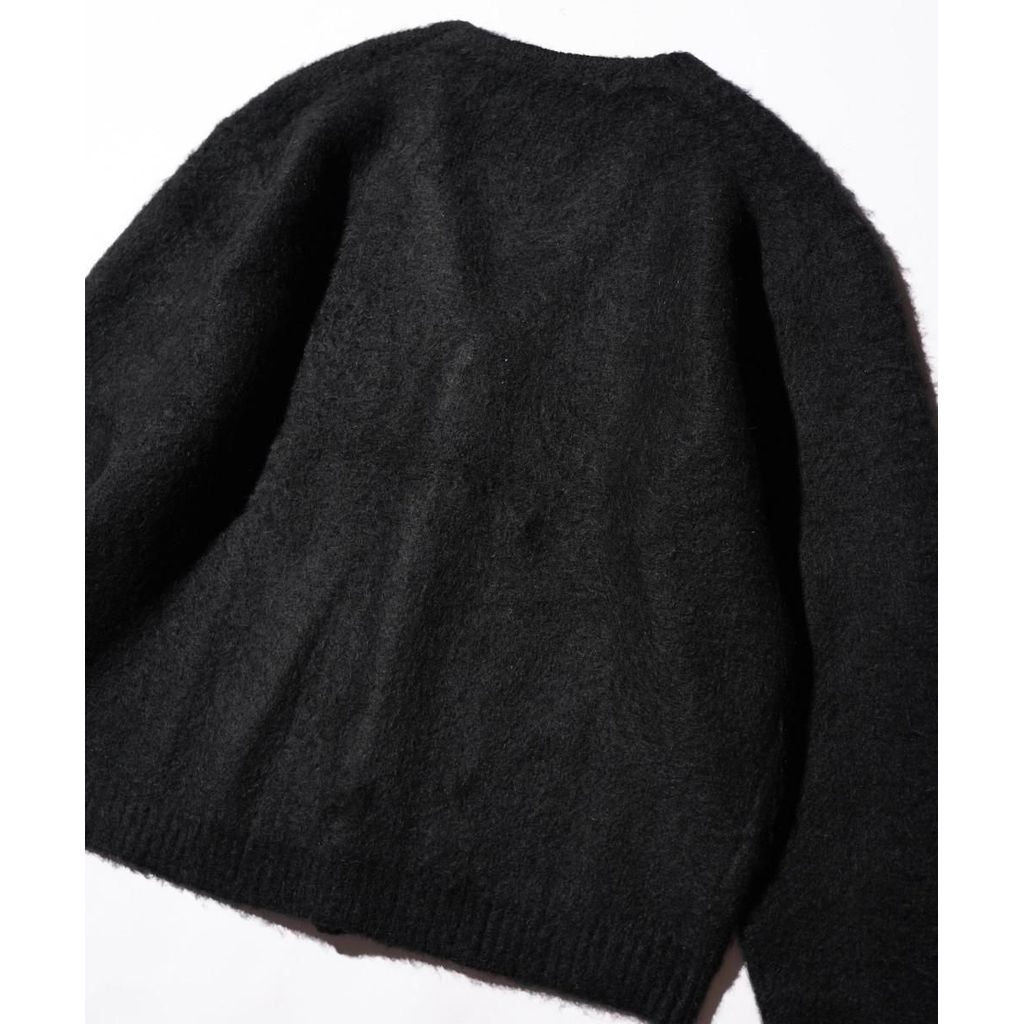 TOWNCRAFT vintage mohair stripe cardigan | MAROON