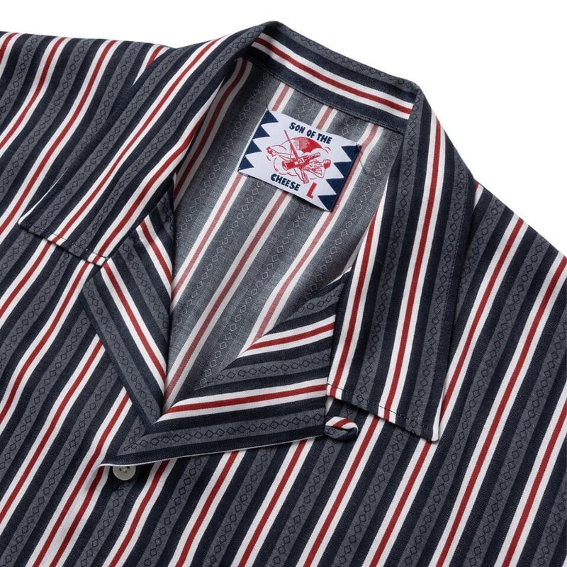 SON OF THE CHEESE Stripe Jacquard Shirt | MAROON SON OF THE CHEESE Stripe Jacquard Shirt | MAROON