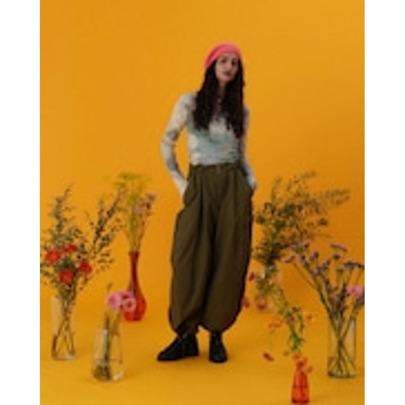 AMBERGLEAM Linen Oversized Pants | MAROON