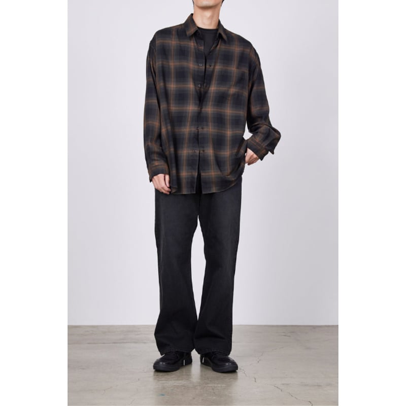 【定価27,500円】MARKA ウールチェックシャツ 未使用】marka ウールチェックシャツ
