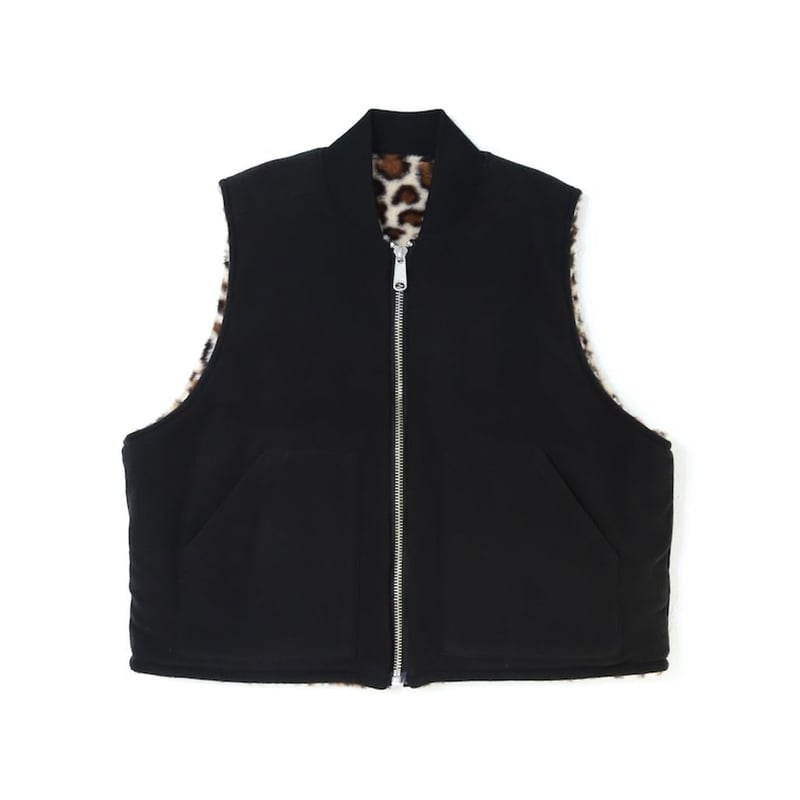 AMBERGLEAM Leopard Reversible Vest | MAROON