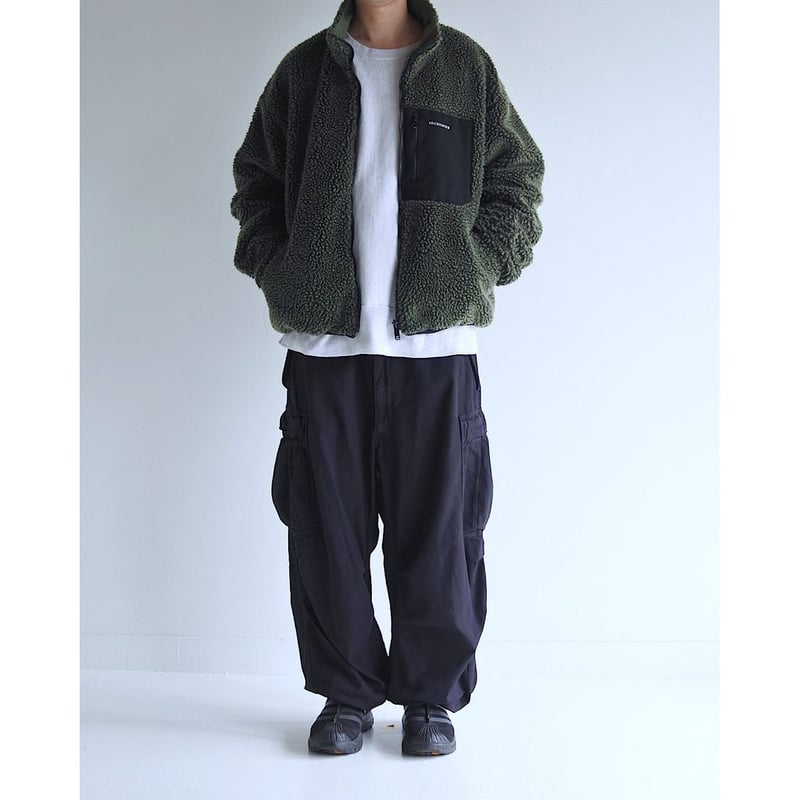 ANACHRONORM 2way ジャケット リバーシブル ANACHRONORM REVERSIBLE BOA JACKET OLIVE | MAROON