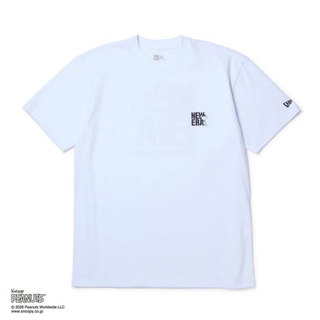 NEW ERA 半袖 コットン Tシャツ Vintage PEANUTS ピーナッツ JOE COOL ジョー・クール ホワイト