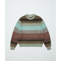 BAL GRADATION STRIPE CREWNECK SWEATER