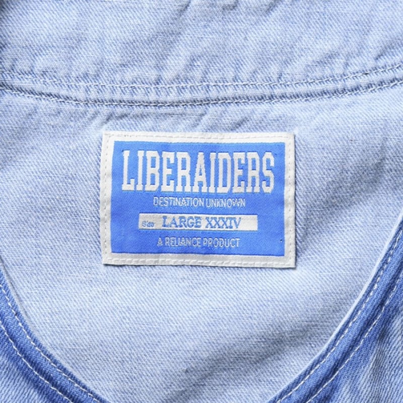Liberaiders DENIM BASEBALL SHIRT | MAROON Liberaiders DENIM BASEBALL SHIRT | MAROON