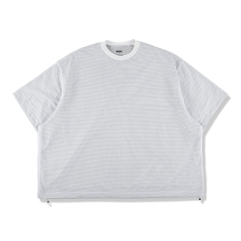 is-ness BALLOON BORDER LAYERED MESH T-SHIRT | M