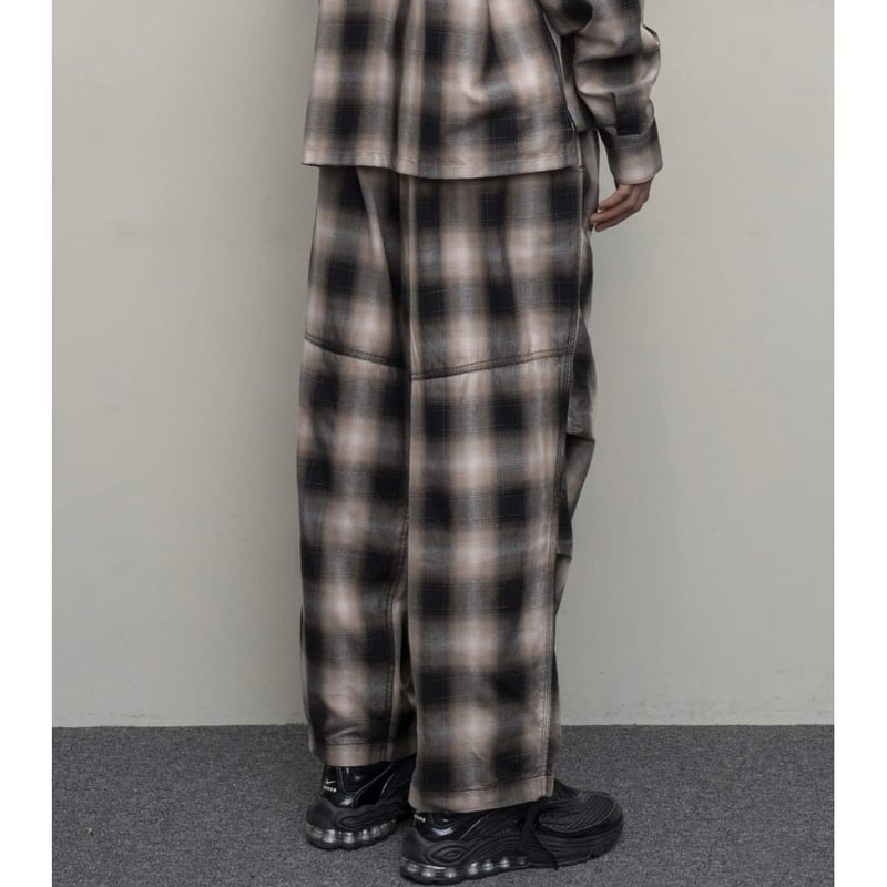 bal PLAID WIDE MOUNTAIN PANT | MAROON