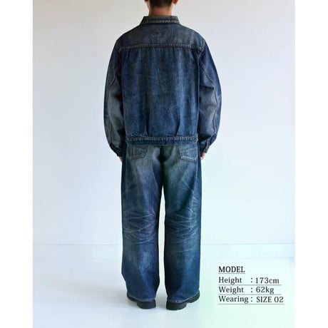ANACHRONORM  AGING DOUBLE POCKET DENIM JACKET INDIGO