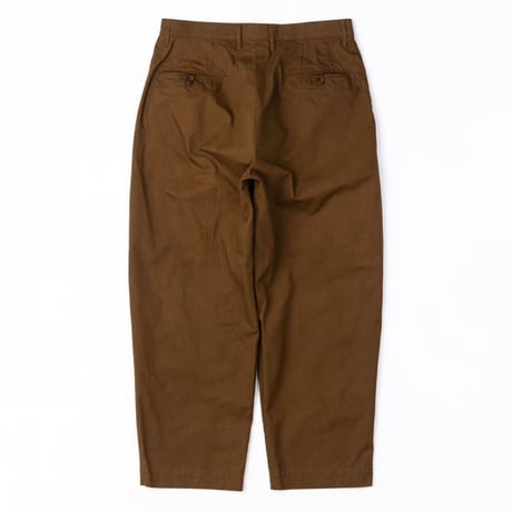 ANACHRONORM NM-TR04 STANDARD TUCK WIDE TROUSERS BROWN