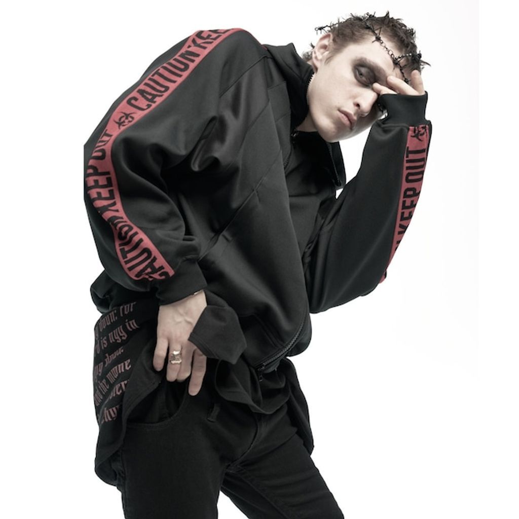 未使用級 beauty beast KEEP OUT TRACK JACKET beauty : beast ”KEEP OUT” DOLMAN / HOODED TRACK JACKET