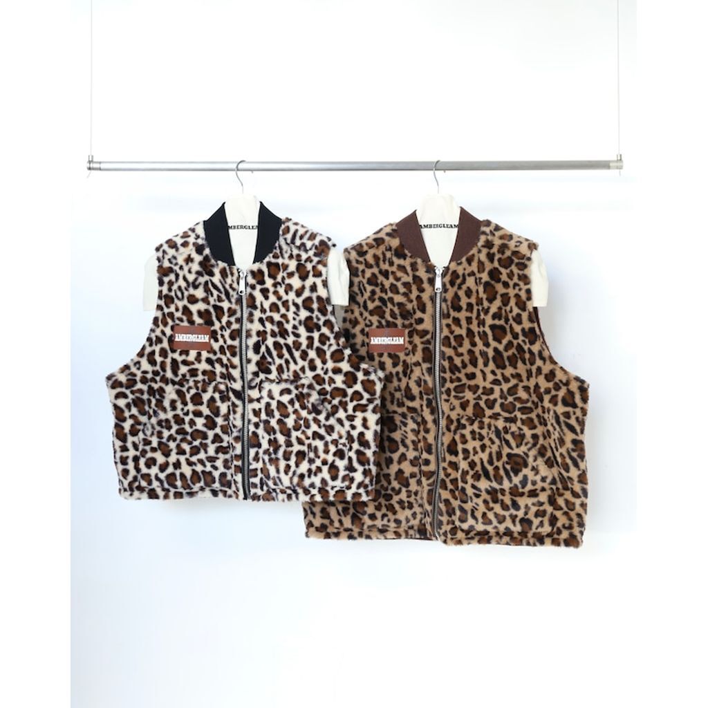 AMBERGLEAM Leopard Reversible Vest | MAROON