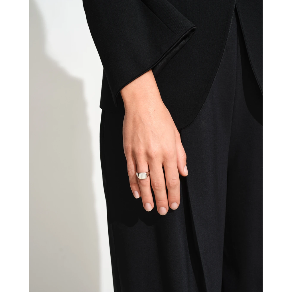 TOM WOOD Kay Ring White MOP | MAROON