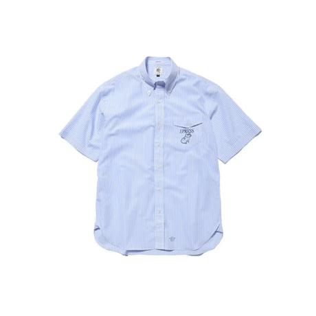 J.PRESS 【AaronChang】【UNISEX】コットンタイプライター ストライプ シャツ / B.D. / Baggy-Fit