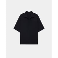 marka 2/72 Wool Tropical Washer Fly Front Open Collar S/S Shirt