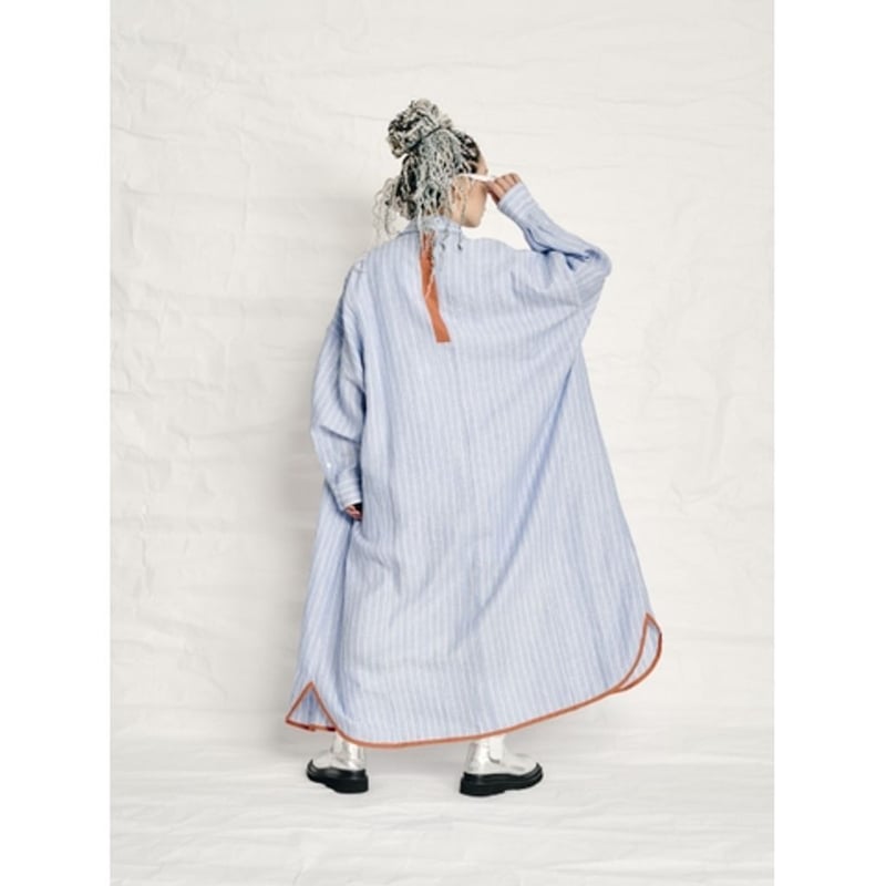 THOMAS MAGPIE Linen Stripe shirt one piece | MA