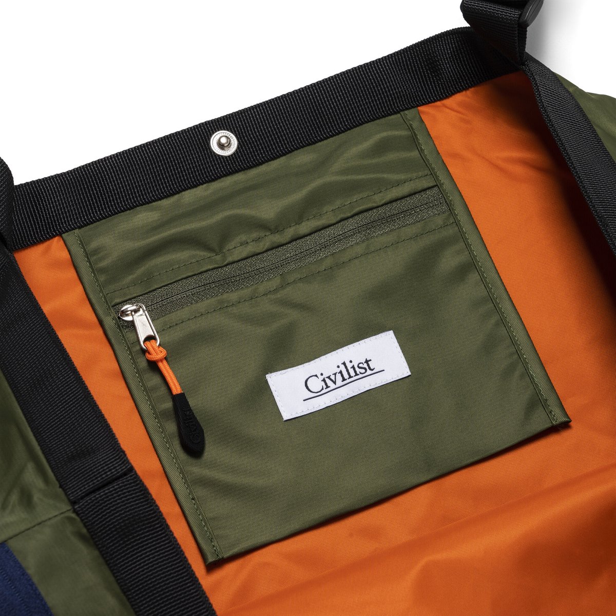 Civilist Mesh Tote Bag - Army/Orange | MAROON