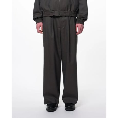 marka 2/60 Wool Tropical Melange / Double Pleated Military Trousers