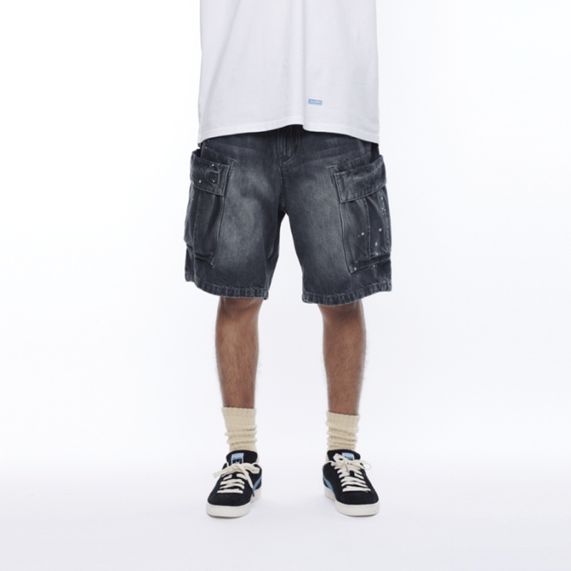 新品【Propaganda】リブシルキーパフォーマンスショート ☆XL liberaiders - DENIM 6POCKET SHORTS / ブルー | Tempt