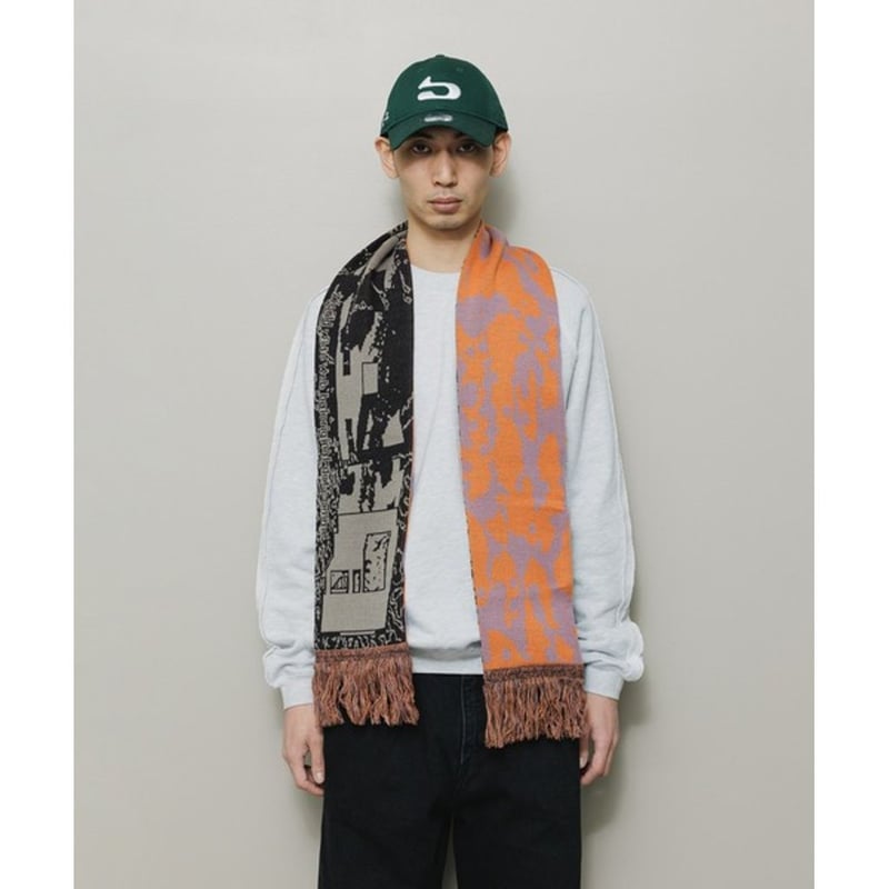 bal JACQUARD マフラー 予約商品】BAL JACQUARD KNIT SOCCER SCARF | MAROON