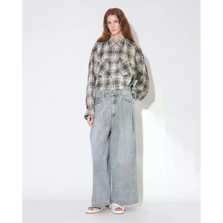 beautiful people selvedge denim o/d cropped wide pants