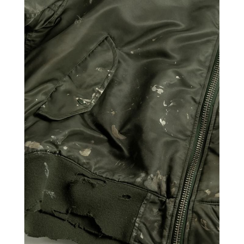 ANACHRONORM AN395 DIRTY NYLON MA-1 OLIVE | MAROON