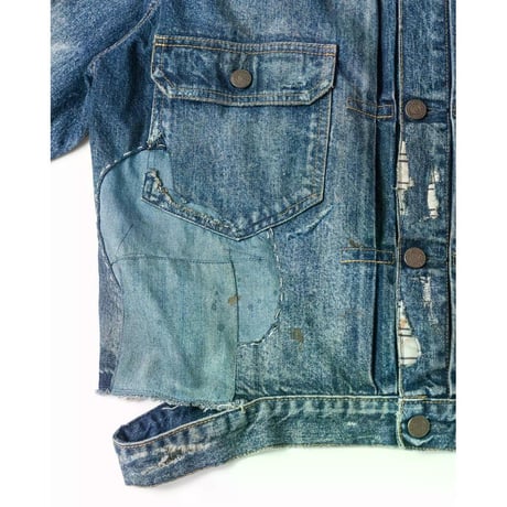ANACHRONORM  REMAKED DOUBLE POCKET DENIM JACKET INDIGO