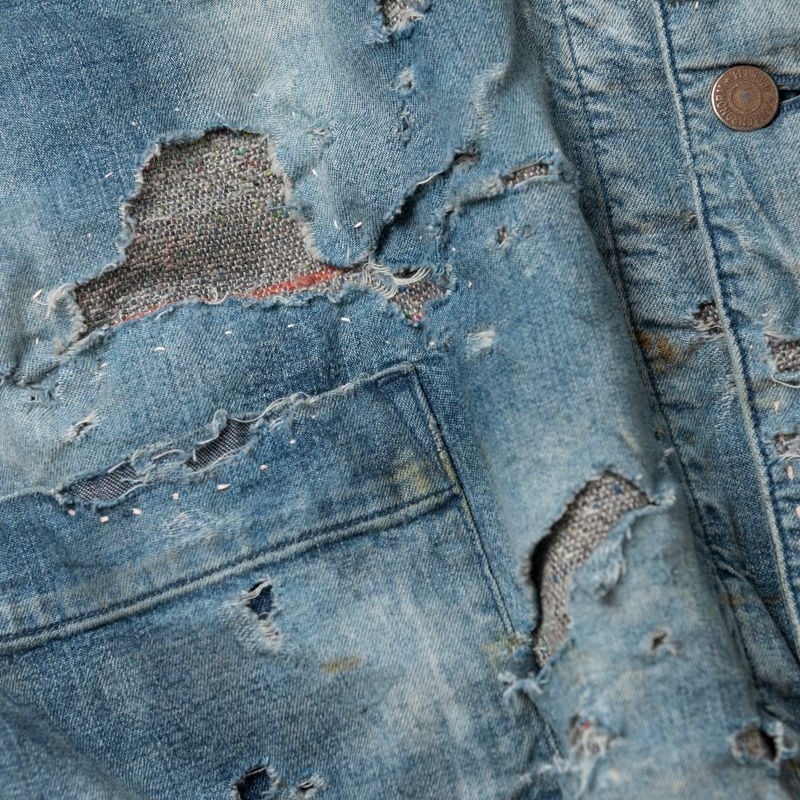 anachronorm REMAKE BLANKET DENIM COVERALL SHIRT...