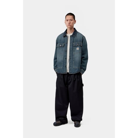 CARHARTT WIP Oakland Shirt Jac - Blue / Dark Navy, Worn used wash