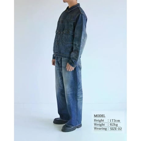 ANACHRONORM  AGING DOUBLE POCKET DENIM JACKET INDIGO