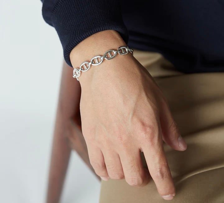 アクセサリー XOLO JEWELRY : AnchorLinkBracelet 6mm[D] Solid Anchor Link Bracelet -4mm- – XOLO JEWELRY