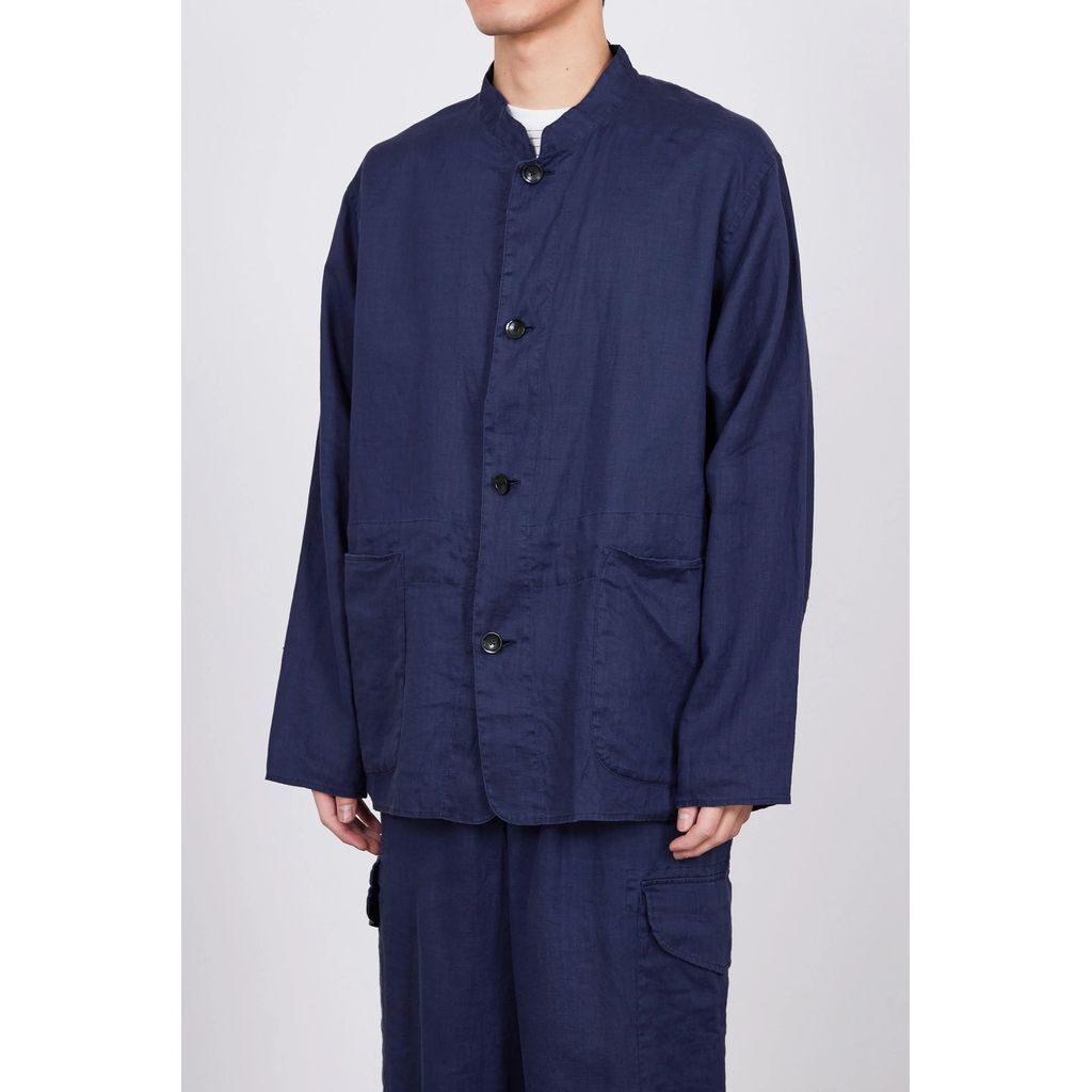 MARKA WORK JACKET - 60/-linen poplin - | MAROON