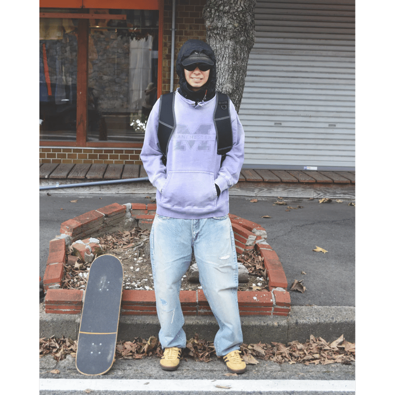 ANACHRONORM MANCHESTER PRINTED CUT-OFF SWEAT PA