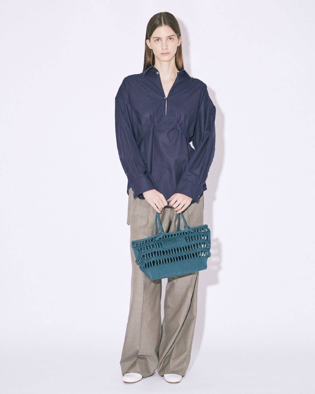 beautiful people konbu knit shopping busket bag