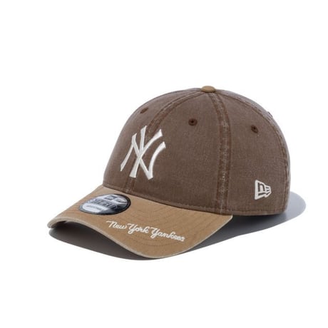 NEW ERA ニューエラ 9THIRTY MLB Visor Logo ニューヨーク・ヤンキース ブラウン カーキバイザー