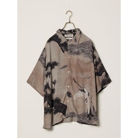【予約商品】REMI RELIEF RN30389013 鶴柄アロハシャツ 26ss
