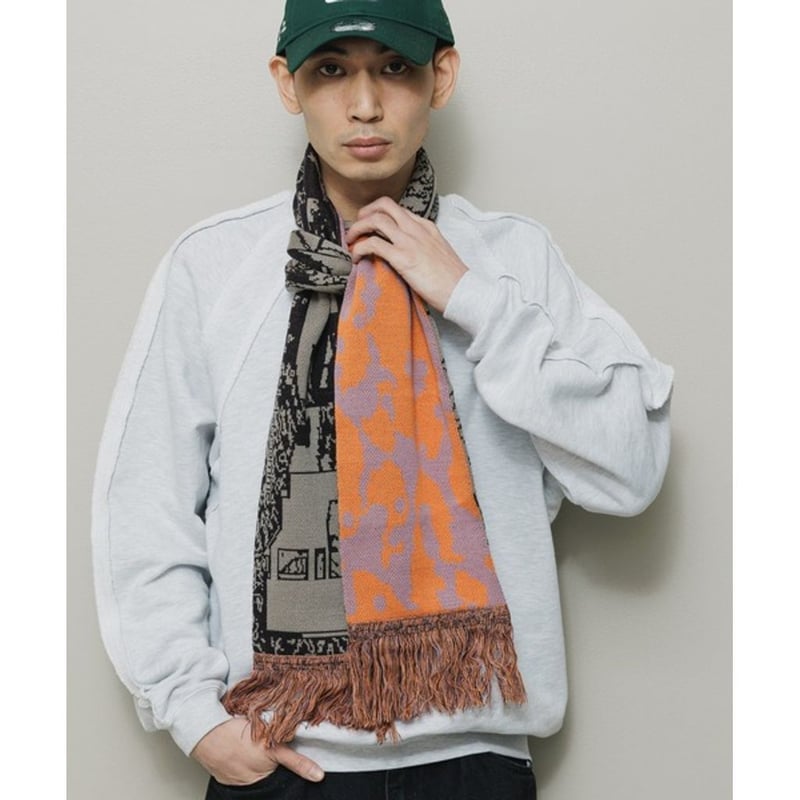 BAL JACQUARD KNIT SOCCER SCARF | MAROON