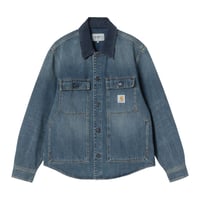 CARHARTT WIP Oakland Shirt Jac - Blue / Dark Navy, Worn used wash