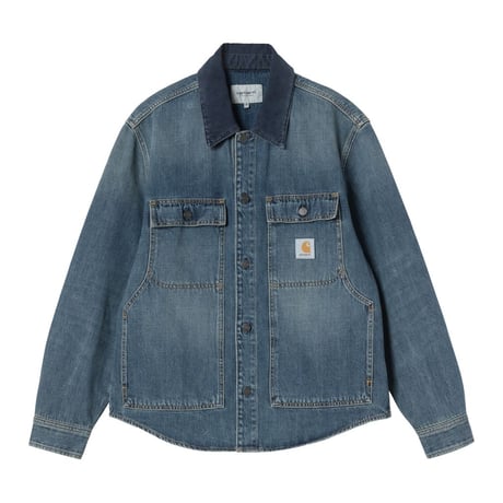 CARHARTT WIP Oakland Shirt Jac - Blue / Dark Navy, Worn used wash