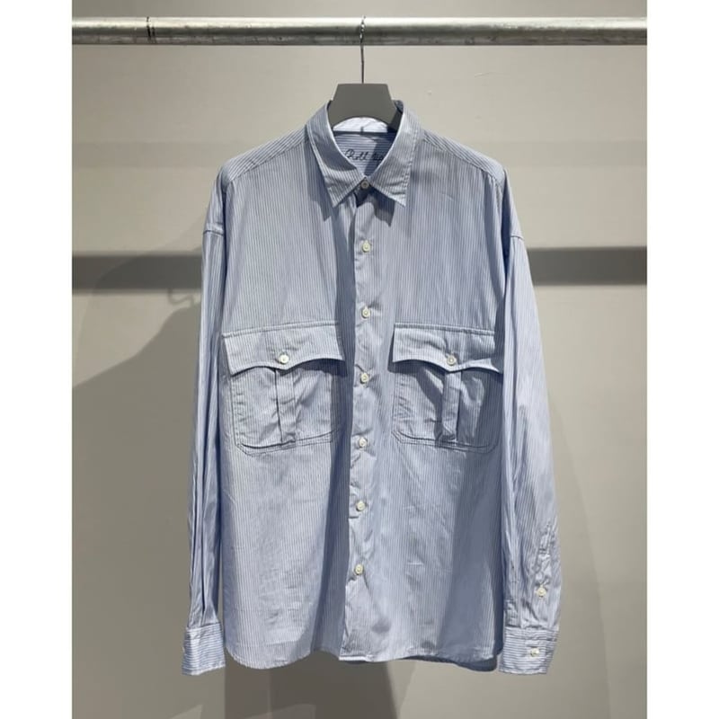 PORTER CLASSIC ROLL UP STRIPE SHIRT | MAROON