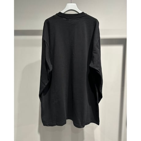 Ground Y×NEW ERA GROUND Y LOGO L/S OVERSIZED PERFORMANCE TEE BLACK