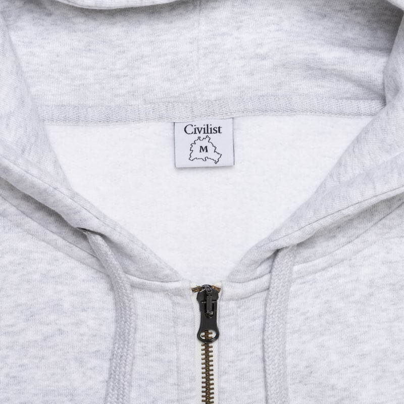 Civilist Spike Zip Hood - Heather Grey | MAROON