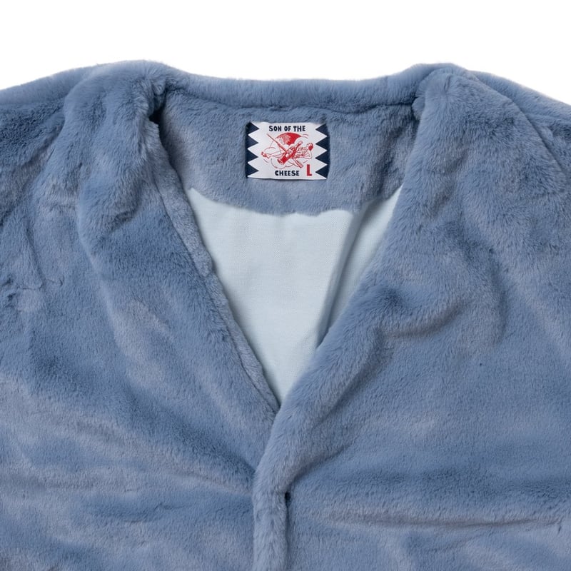 【 SON OF THE CHEESE 】FUR CARDIGAN SON OF THE CHEESE（サノバチーズ） フリンジニット